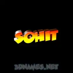 sohit in Black Background style - 3D name wallpaper