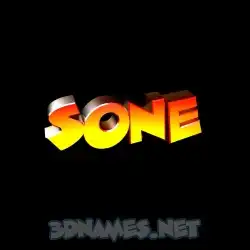 sone in Black Background style - 3D name wallpaper
