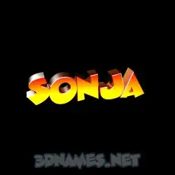 sonja in Black Background style - 3D name wallpaper