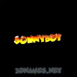 sonnyboy in Black Background style - 3D name wallpaper