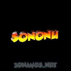 sononu in Black Background style - 3D name wallpaper