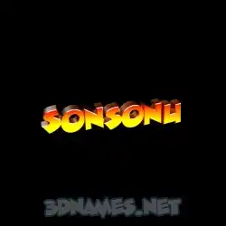 sonsonu in Black Background style - 3D name wallpaper