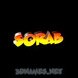 sorab in Black Background style - 3D name wallpaper