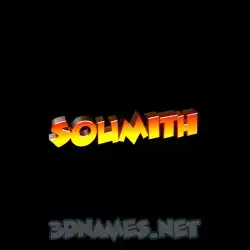 soumith in Black Background style - 3D name wallpaper