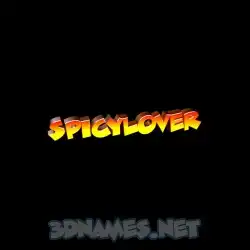 spicylover in Black Background style - 3D name wallpaper