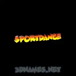 sportdance in Black Background style - 3D name wallpaper