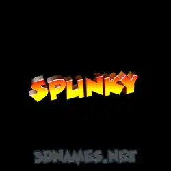 spunky in Black Background style - 3D name wallpaper