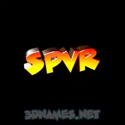 spvr in Black Background style - 3D name wallpaper