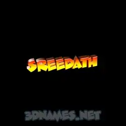 sreedath in Black Background style - 3D name wallpaper