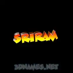 sriram in Black Background style - 3D name wallpaper
