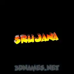 srujana in Black Background style - 3D name wallpaper