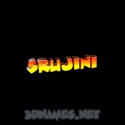 srujini in Black Background style - 3D name wallpaper
