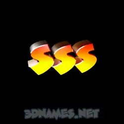 sss in Black Background style - 3D name wallpaper