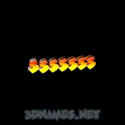 sssssss in Black Background style - 3D name wallpaper