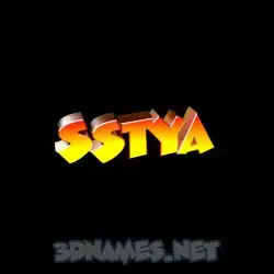 sstya in Black Background style - 3D name wallpaper