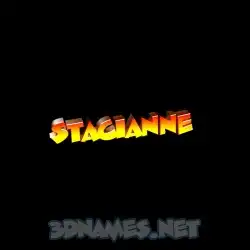 stacianne in Black Background style - 3D name wallpaper