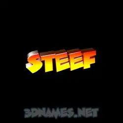 steef in Black Background style - 3D name wallpaper
