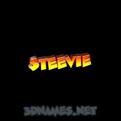steevie in Black Background style - 3D name wallpaper