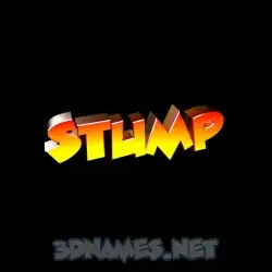 stump in Black Background style - 3D name wallpaper