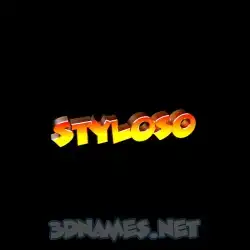 styloso in Black Background style - 3D name wallpaper