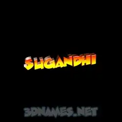 sugandhi in Black Background style - 3D name wallpaper