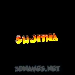 sujitha in Black Background style - 3D name wallpaper