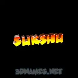 sukshu in Black Background style - 3D name wallpaper