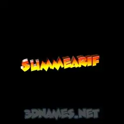 summearif in Black Background style - 3D name wallpaper