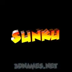 sunku in Black Background style - 3D name wallpaper