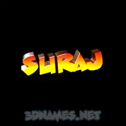 suraj in Black Background style - 3D name wallpaper