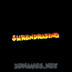 surendrasing in Black Background style - 3D name wallpaper