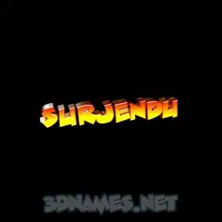 surjendu in Black Background style - 3D name wallpaper