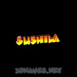 sushila in Black Background style - 3D name wallpaper