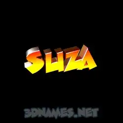 suza in Black Background style - 3D name wallpaper