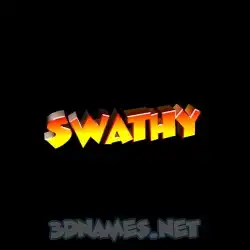 swathy in Black Background style - 3D name wallpaper