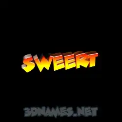 sweert in Black Background style - 3D name wallpaper