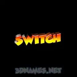 switch in Black Background style - 3D name wallpaper