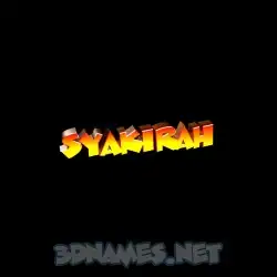 syakirah in Black Background style - 3D name wallpaper