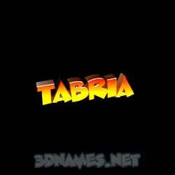 tabria in Black Background style - 3D name wallpaper