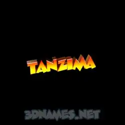 tanzima in Black Background style - 3D name wallpaper