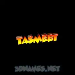 tasmeet in Black Background style - 3D name wallpaper