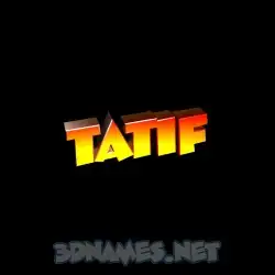 tatif in Black Background style - 3D name wallpaper