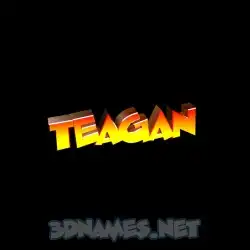 teagan in Black Background style - 3D name wallpaper