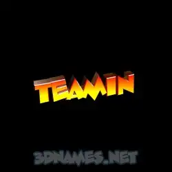 teamin in Black Background style - 3D name wallpaper