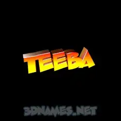 teeba in Black Background style - 3D name wallpaper