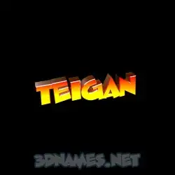 teigan in Black Background style - 3D name wallpaper