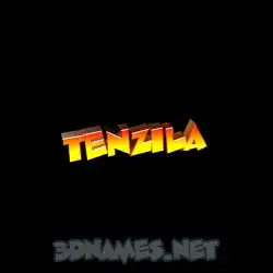 tenzila in Black Background style - 3D name wallpaper