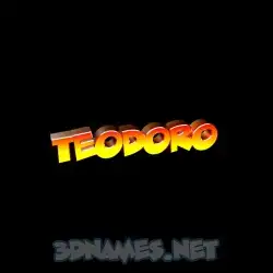 teodoro in Black Background style - 3D name wallpaper