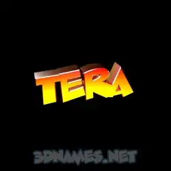 tera in Black Background style - 3D name wallpaper
