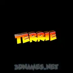 terrie in Black Background style - 3D name wallpaper